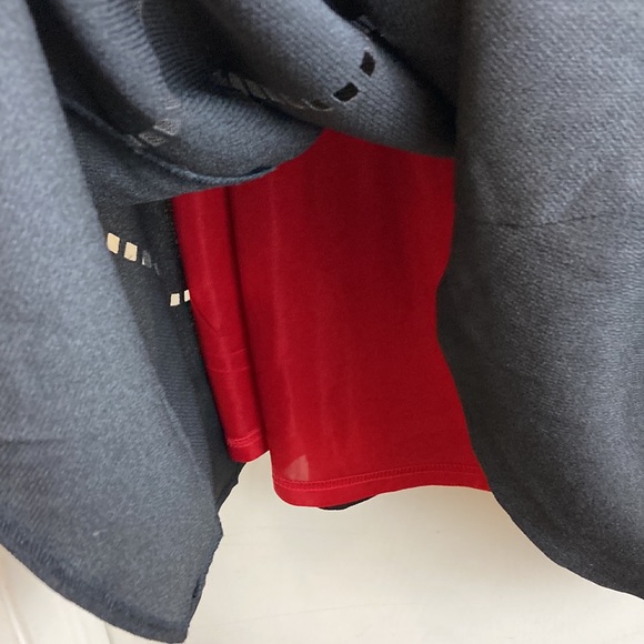 🌞Aryeh Black Over Red Satin Cut Out Detail Sleeveless Midi Dress - Picture 8 of 9